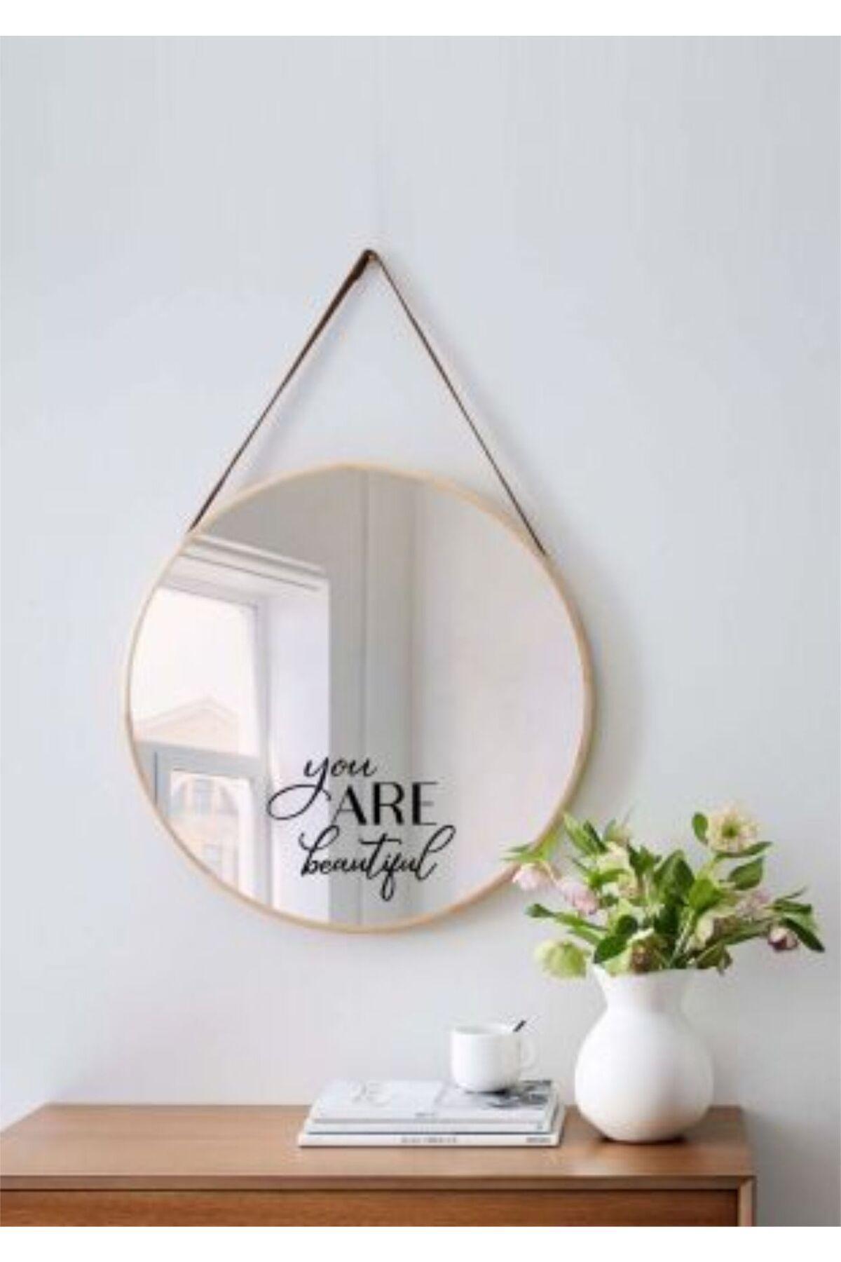 Laputa Tükkan El Yazılı You are Beautiful Yazılı Ayna Etiketi ( STICKER) 20x15 cm