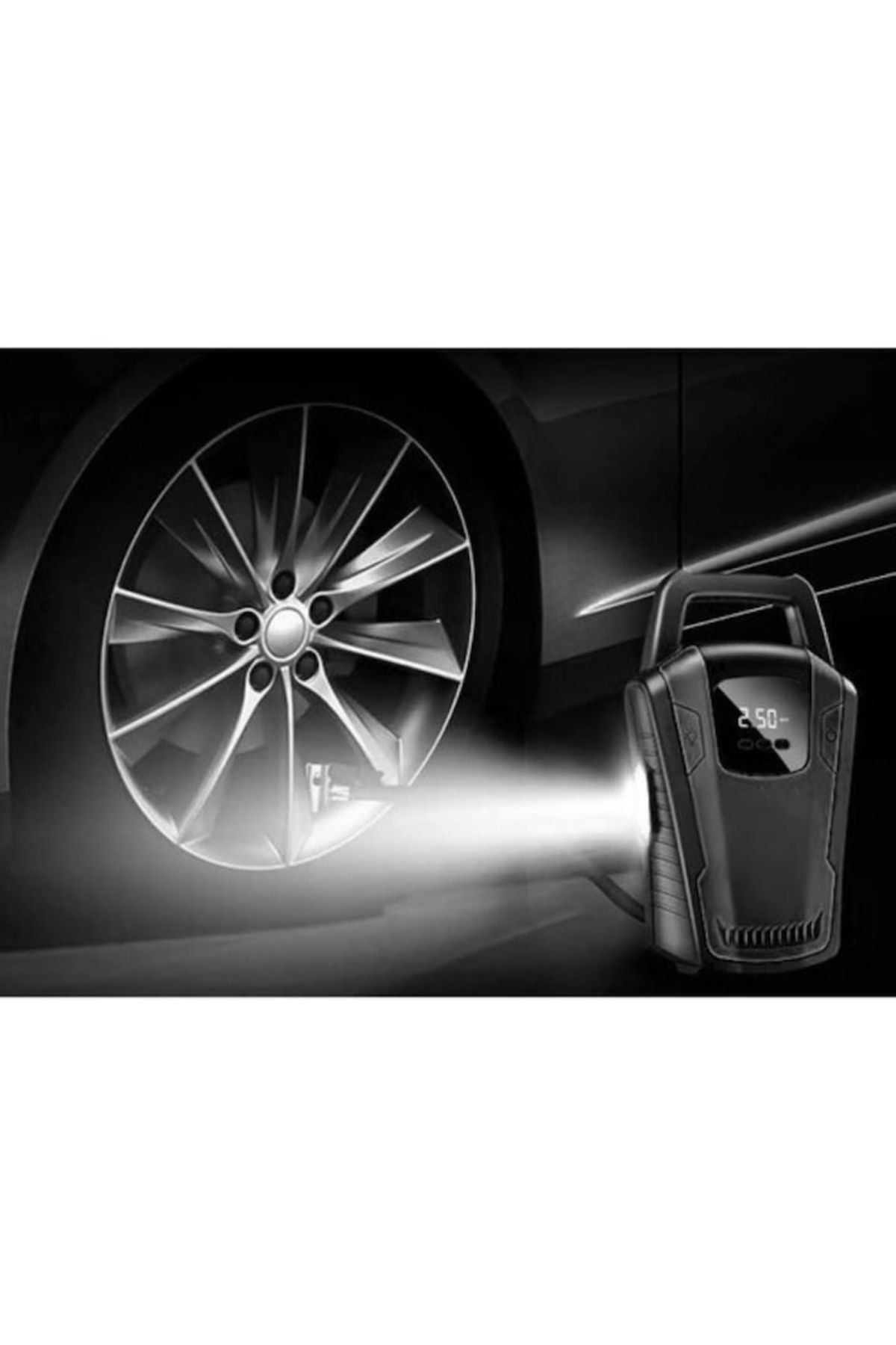 varioshop-Compresor auto 12V VarioShop®, Ideal pentru umflarea tuturor tipurilor de anvelope auto, motociclet 5