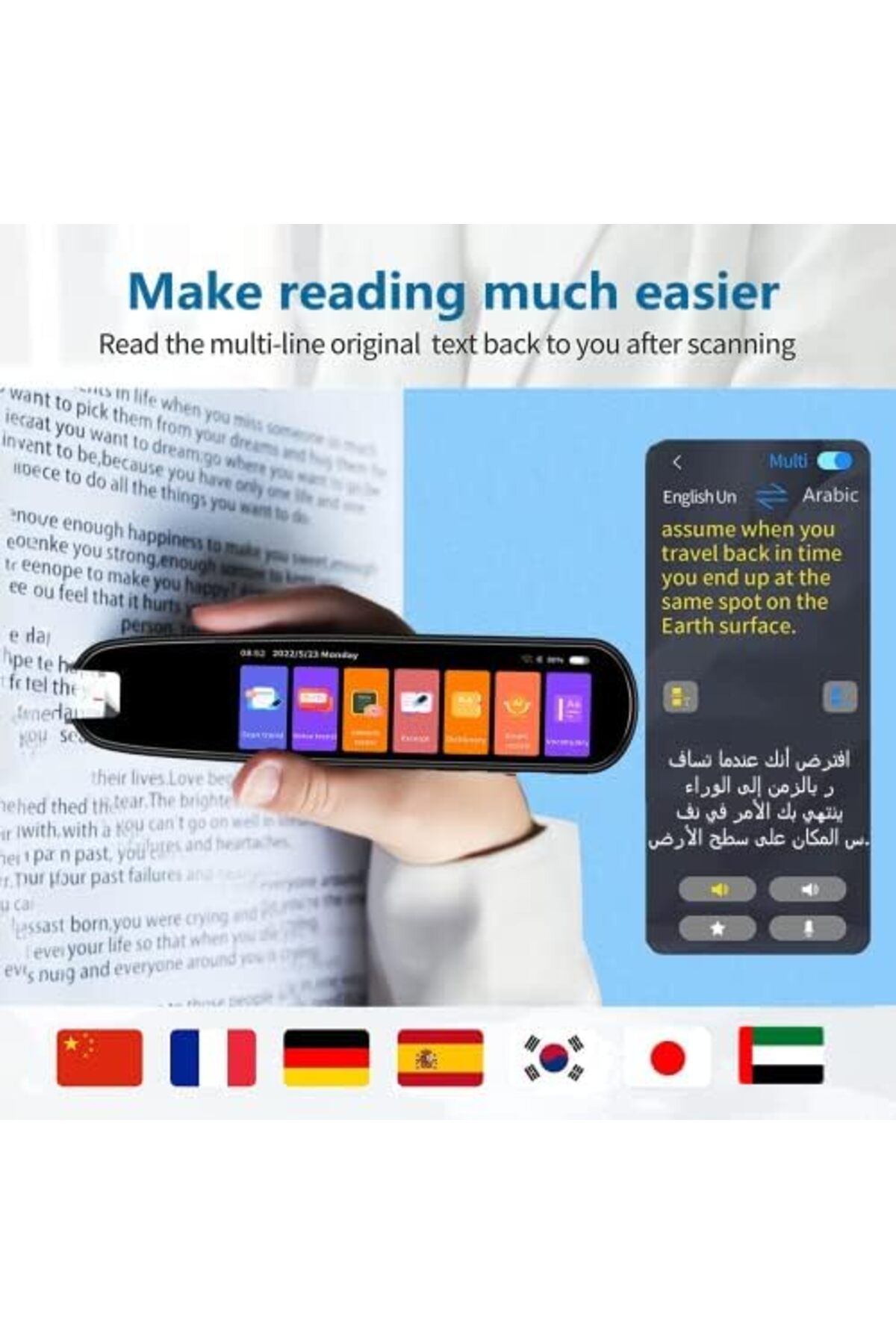 AWH-Translation Pen Scan Reader Pen Text to Speech Device Language Translator Device Support 134 Lan 5