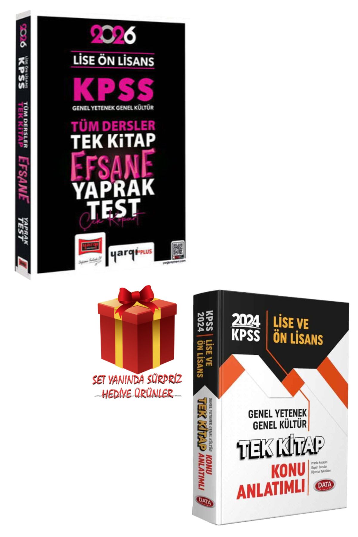 Yargı Yayınları 2026 KPSS Lise-Ön Lisans GY-GK Tek Kitap Efsane Yaprak Test+Tek Kitap Konu Anlatımlı+Hediye