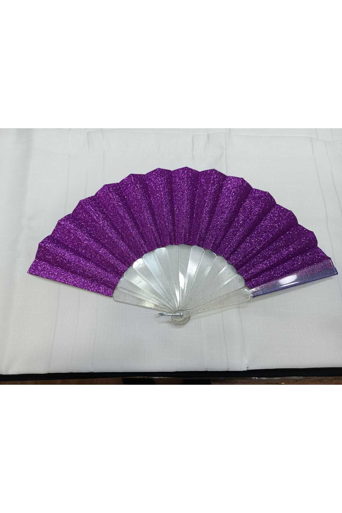 S.Y simli linen kumaşlı pilastik yelpaze