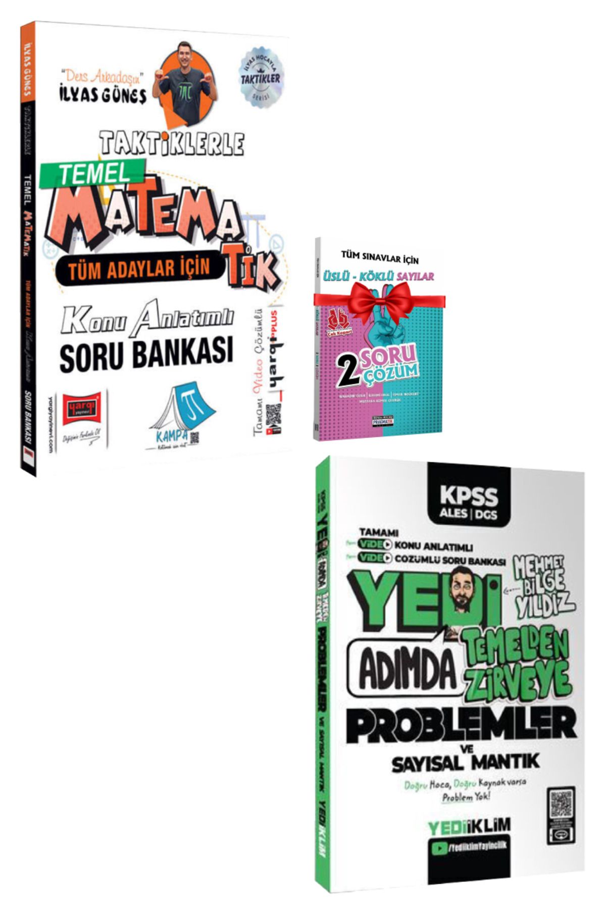 Yargı Yayınları İlyas Güneş-Temel Matematik+Mehmet Bilge Yıldız-Yedi Adımda Problemler ve Sayısal Mantık Konu Soru B