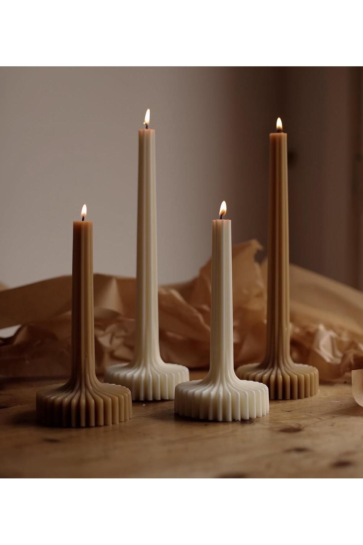 SCA CANDLE Deoratif Mum Lara model 2 Li Kahve Renk