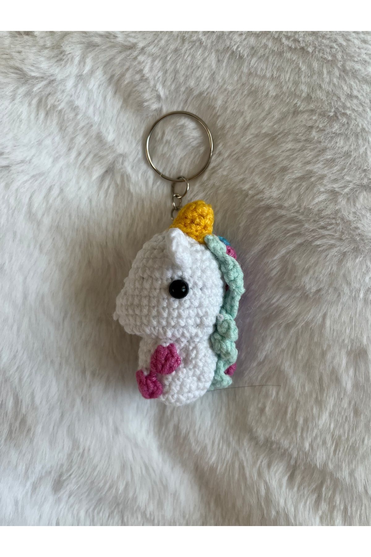 stoks toys El örgüsü unicorn anahtarlık