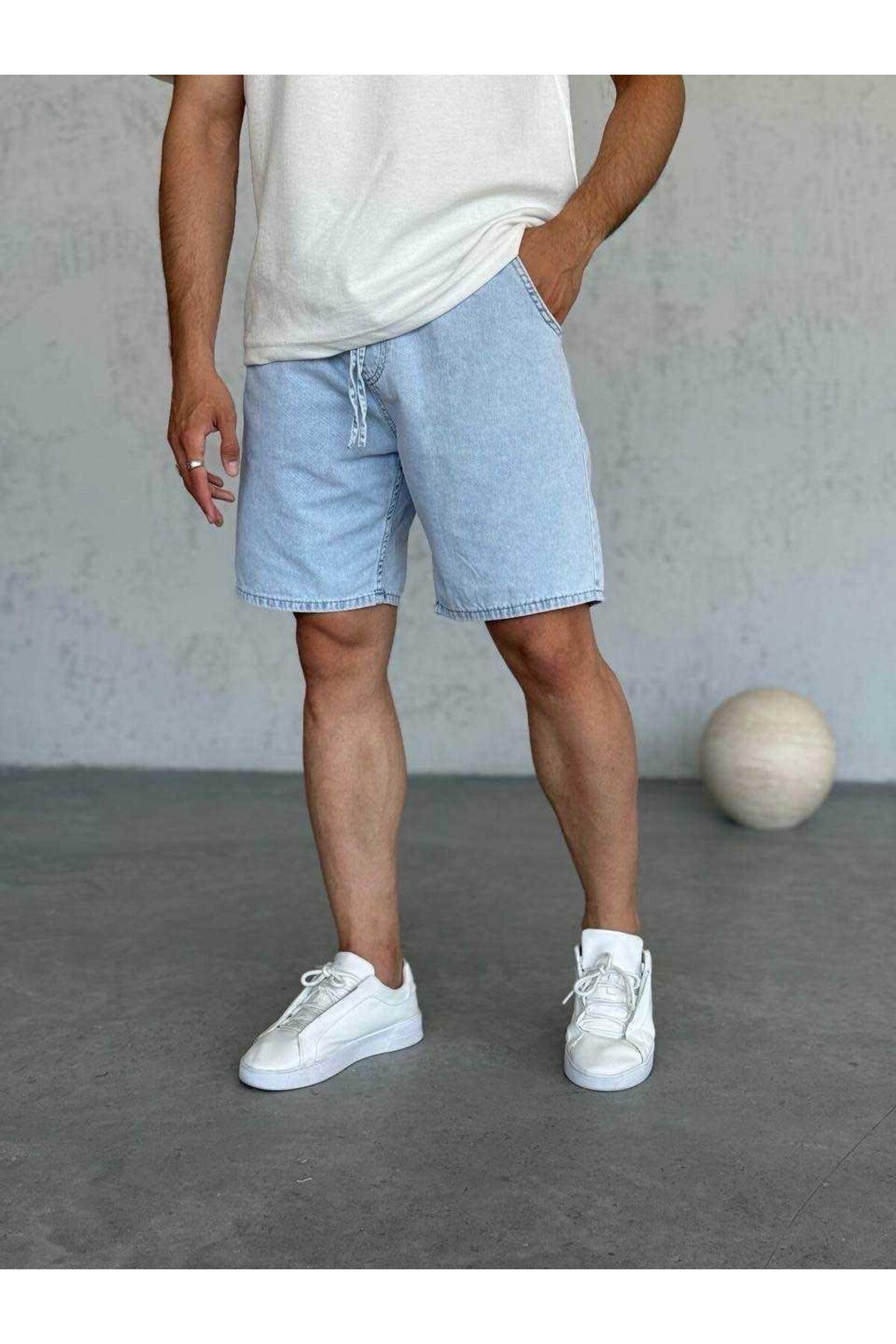 MODA MAVİ BELİ İPLİ ŞORT