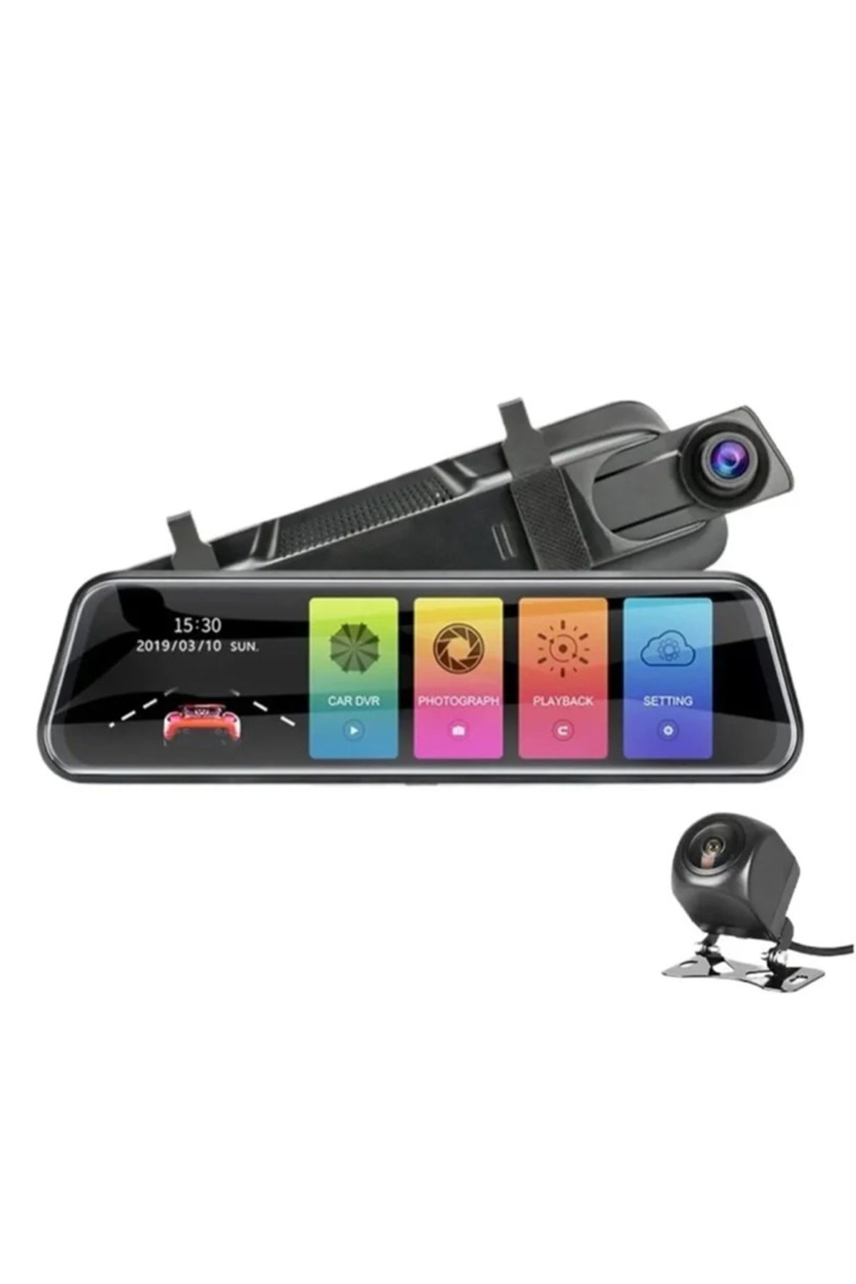 Denx-4K Front and Rear Dash Cam Car Front Mirrors with Camera 1