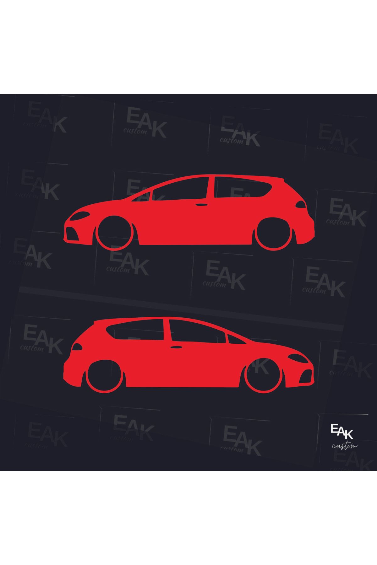 eakcustom SEAT LEON oto sticker (18cm x 5cm) (2ADET)