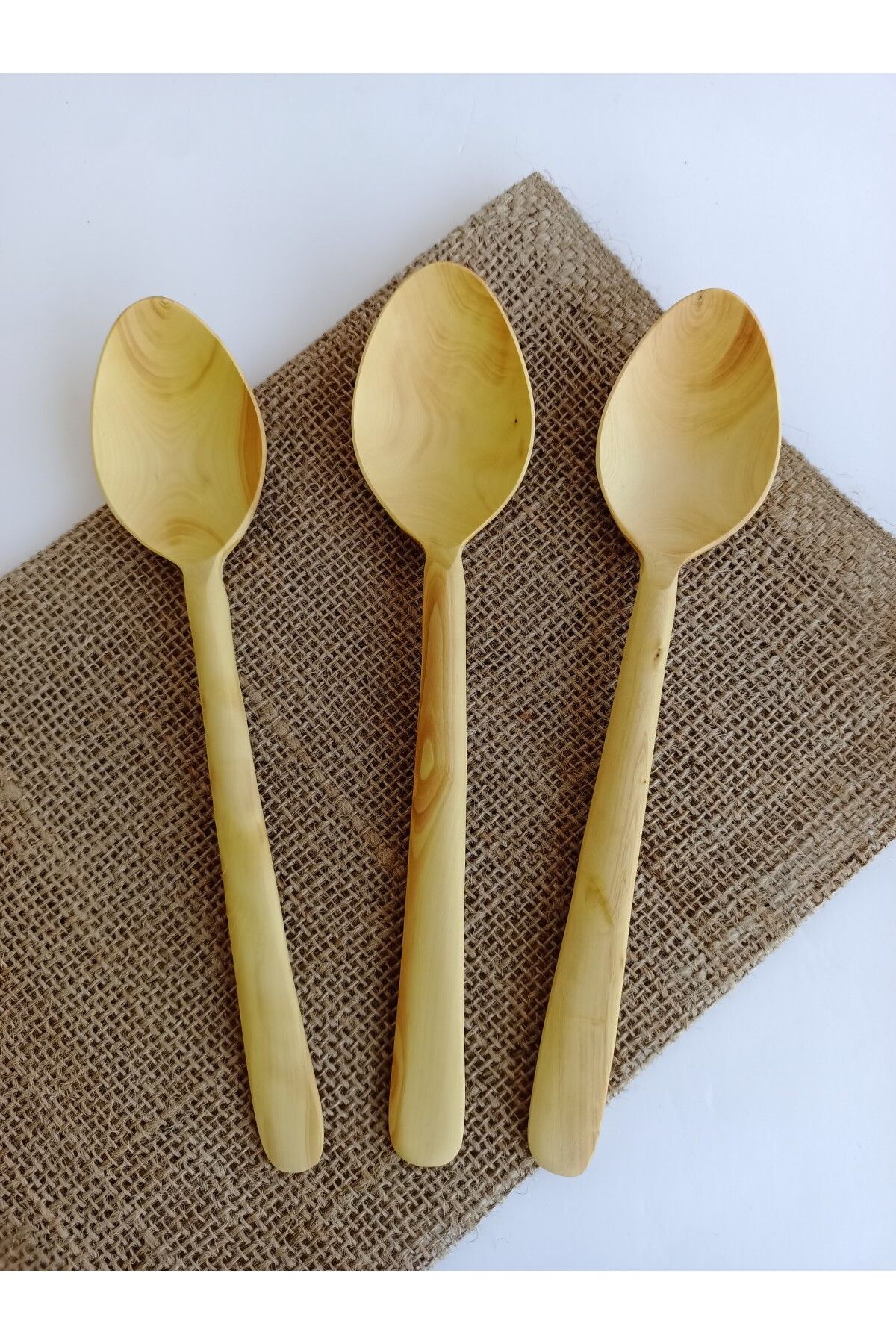 AYSAN Şimşir Ağacı El Yapımı 3lü Yemek Kaşığı 20cm