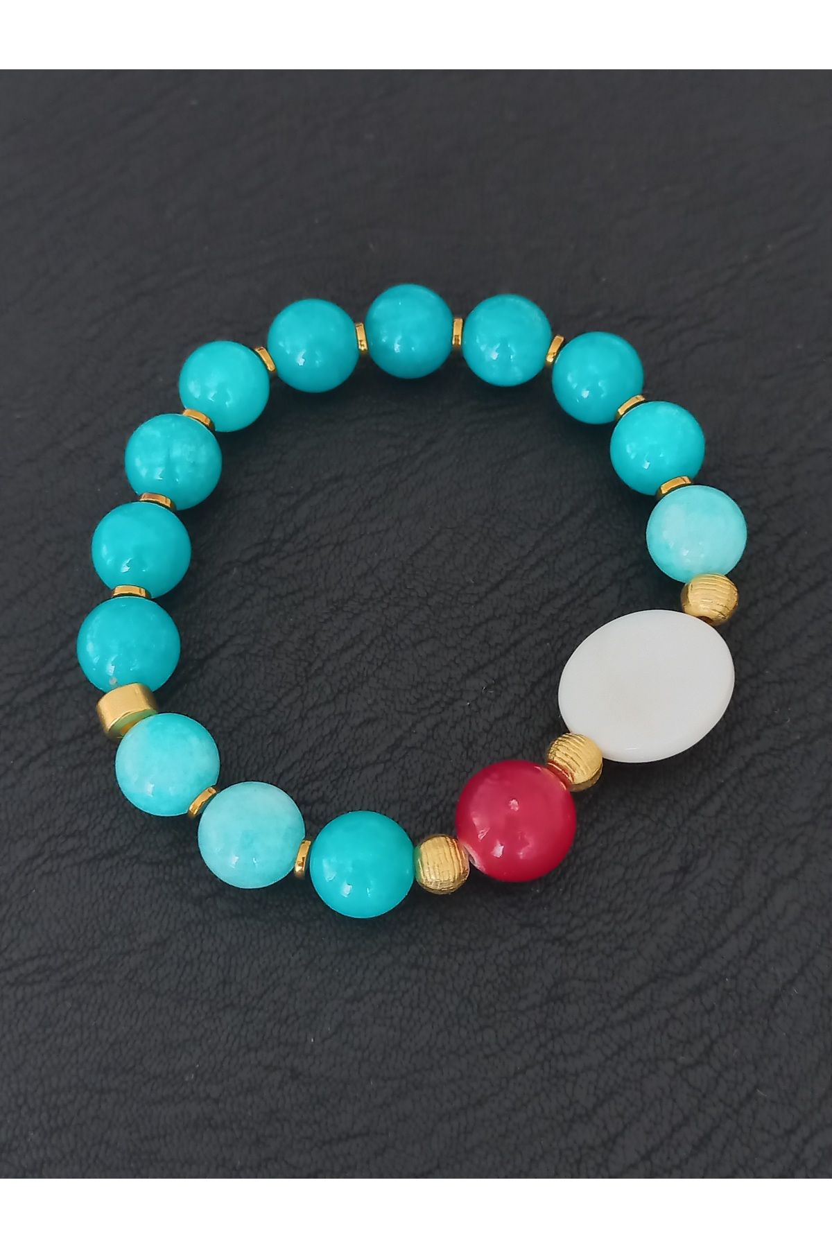 LemaStone Larimar.mercan ve taşlı bileklik