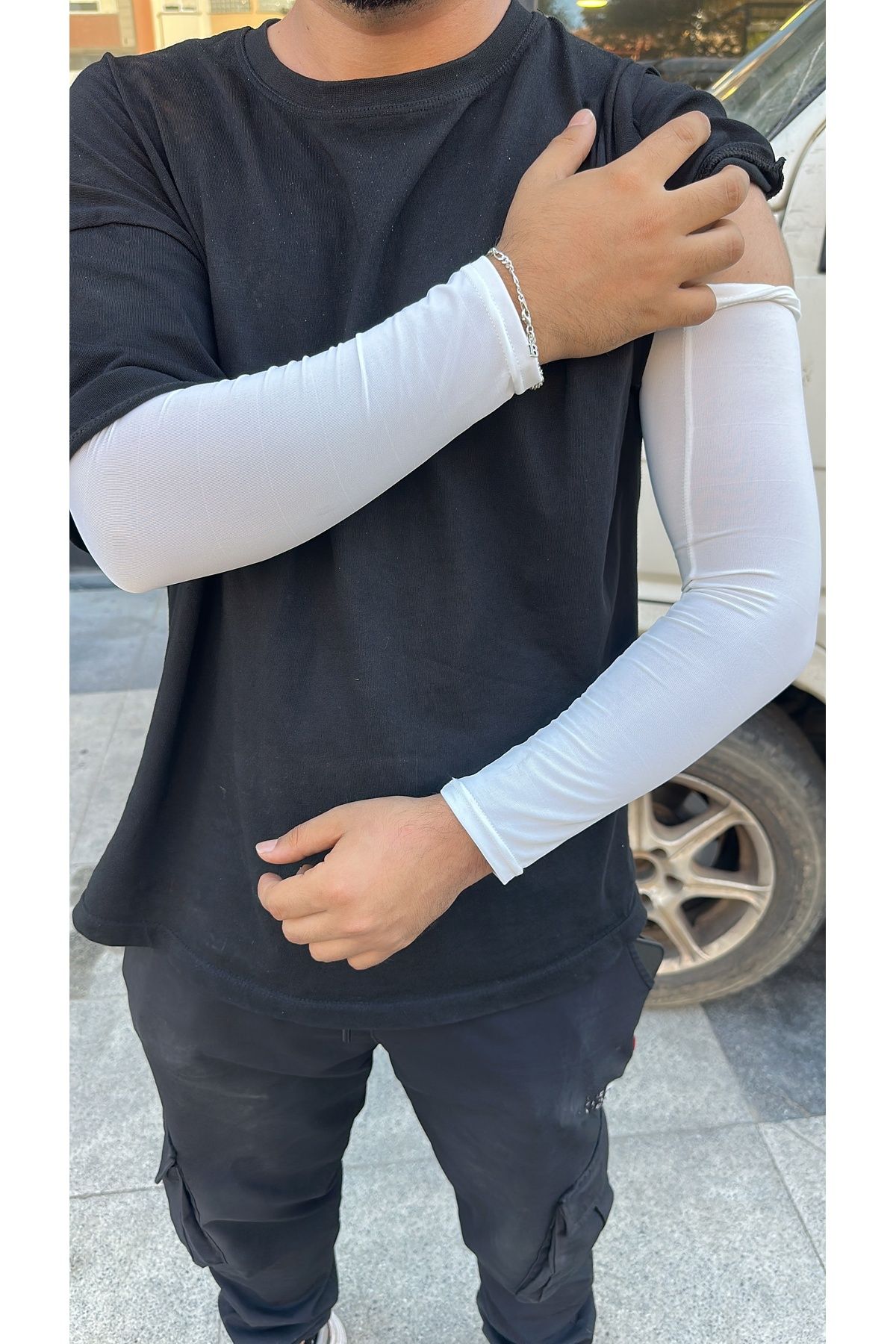 IXANN Beyaz Kol Çorabı