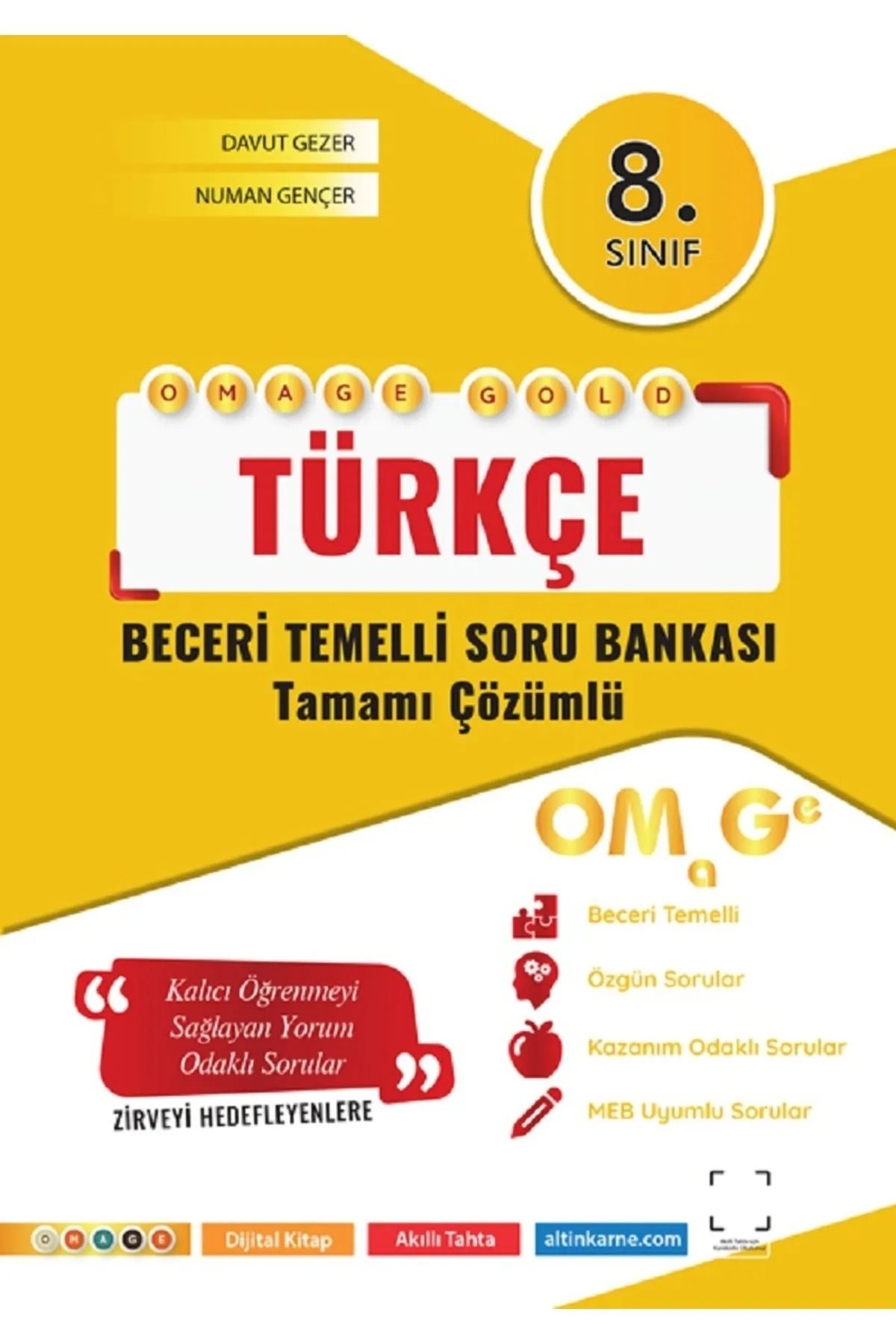 Omage Yayınları Omage Yayınları 8. Sınıf Omage Gold Türkçe Soru Bankası
