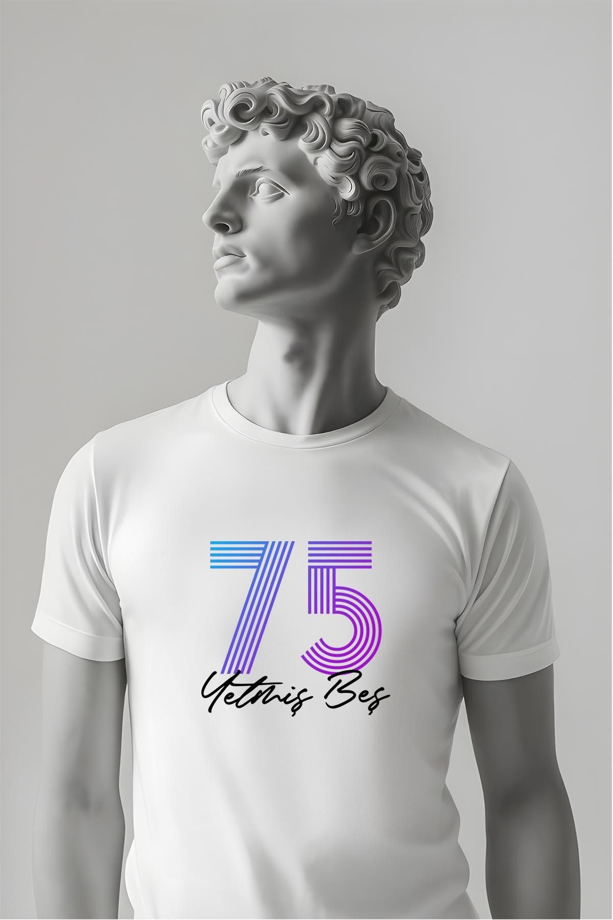 362BASKI Doğum Yılı Temalı '75 Baskılı Tshirt