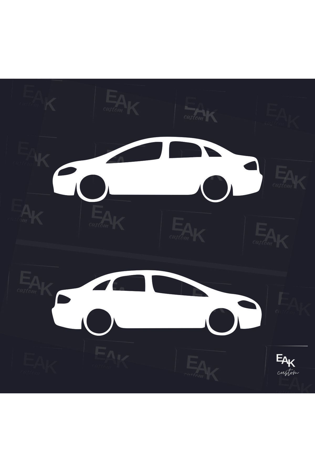 eakcustom FİAT LİNEA oto sticker (18cm x 5cm) (2ADET)