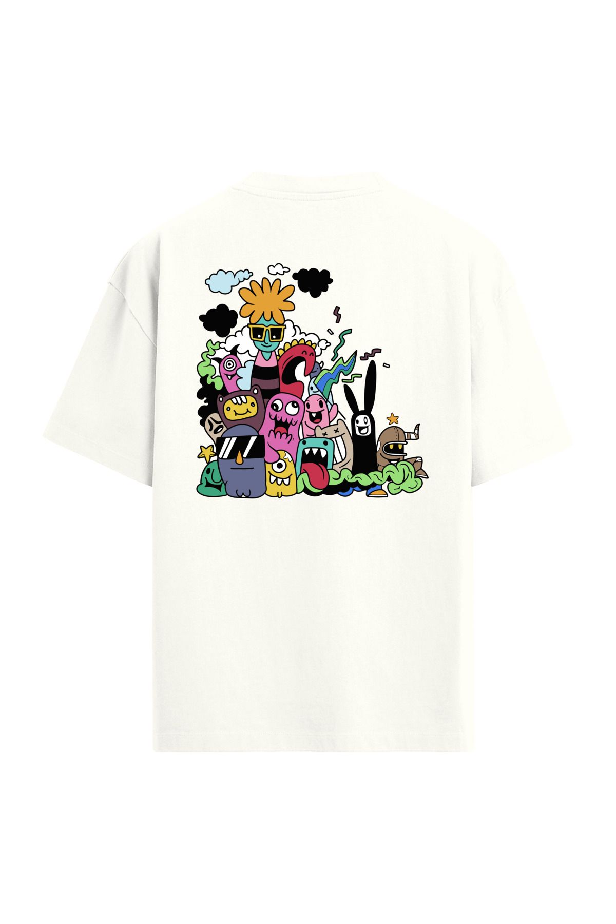 Colermi Monster Party Sırt Baskılı Oversize T-Shirt