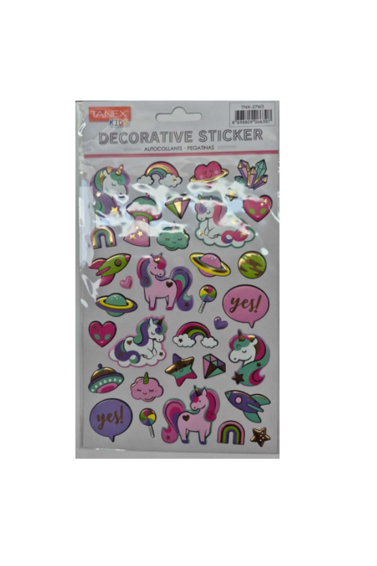 Tanex Puffy Uzaylı Unicorn Serisi Stickers Tnx-27163