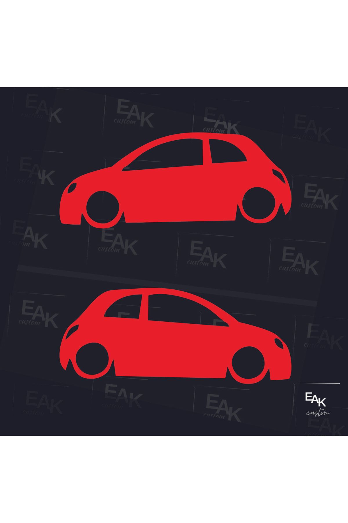 eakcustom FİAT 500L oto sticker (18cm x 7cm) (2ADET)