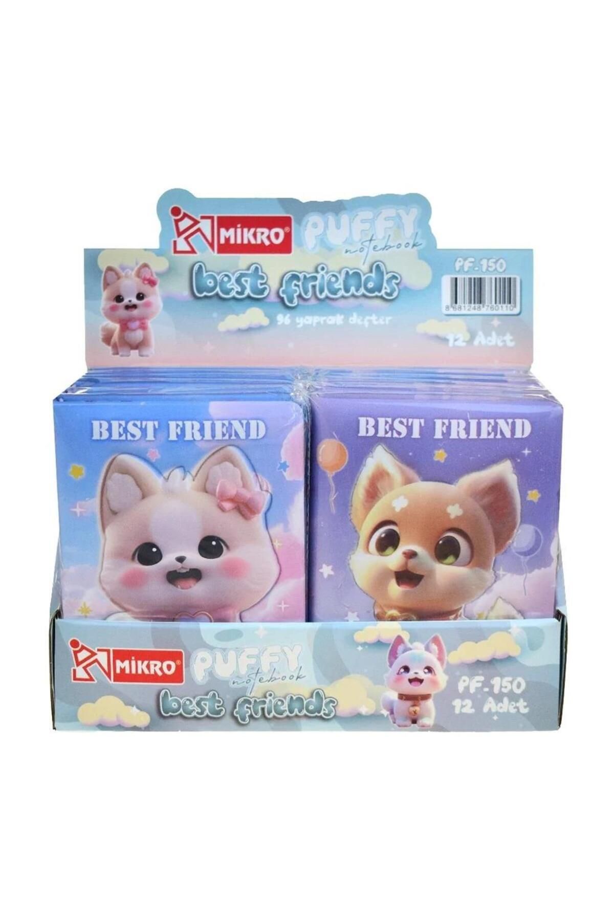 Mikro Not Defteri Puffy Best Friends Pf-150 (Karışık Renk 1 Adet)