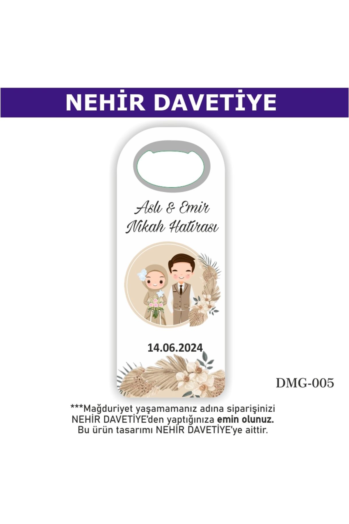 Nehir 30 Adet Düğün Nişan Söz Nikah Mevlüd Sünnet Hediyesi - Hediyelik Magnet Açacak