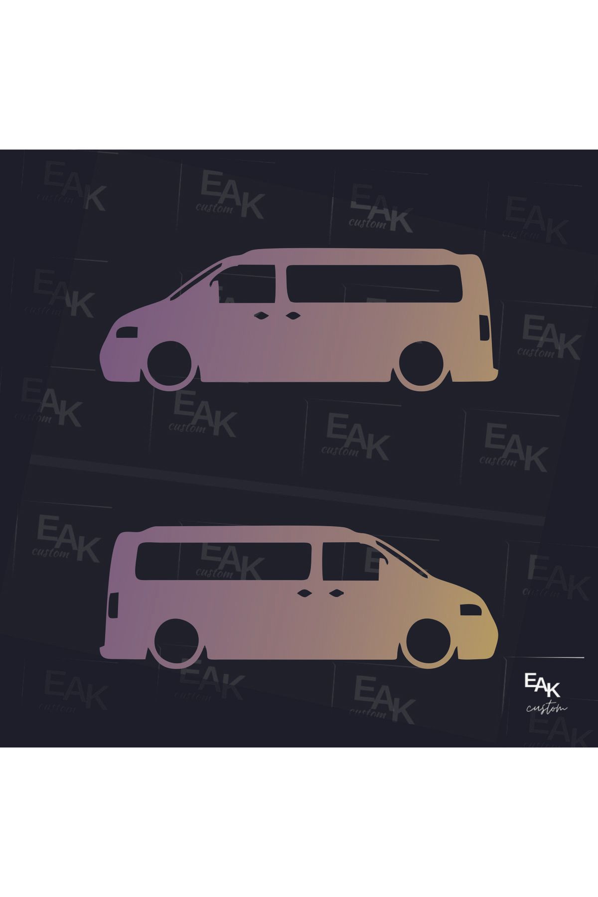 eakcustom VW CARAVELLE oto sticker (18cm x 6cm) (2ADET)