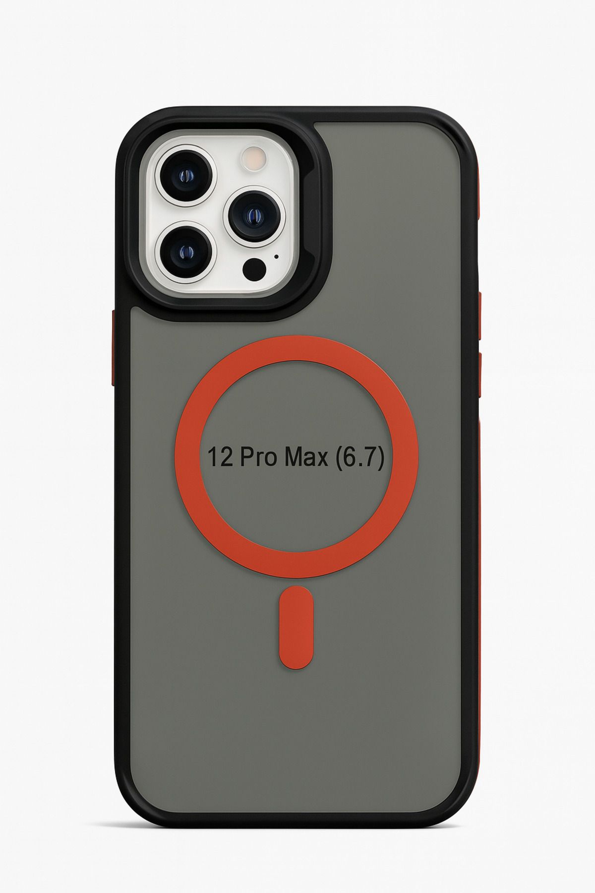 ADR Apple Iphone 12 Pro Max Kılıf Mat Magsafe Şarj Özellikli Darbe Önleyici Hassas Buton Yumuşak Kenar