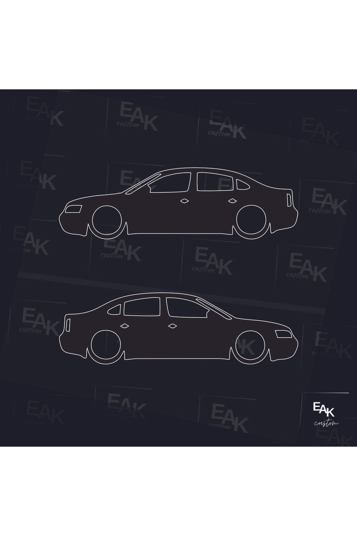 eakcustom VW PASSAT oto sticker (18cm x 5cm) (2ADET)