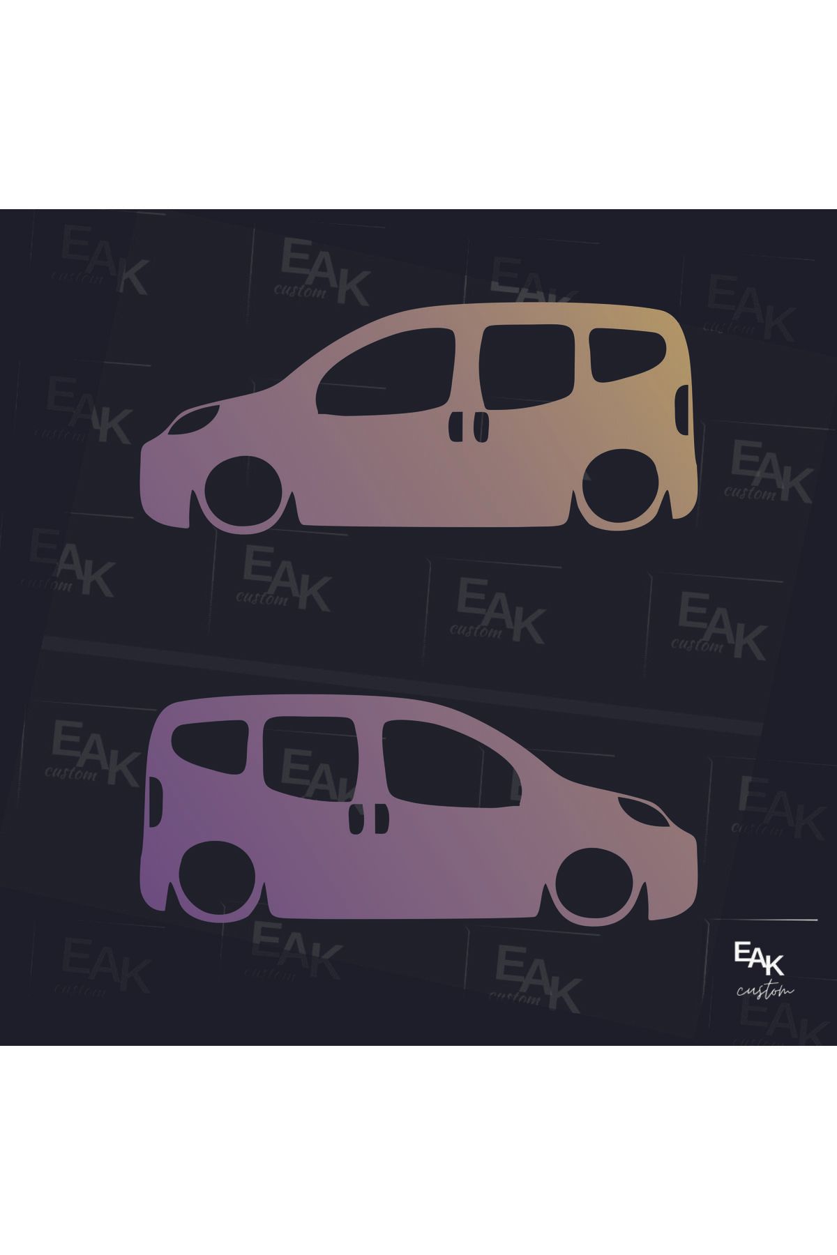 eakcustom FİAT FİORİNO oto sticker (18cm x 6cm) (2ADET)