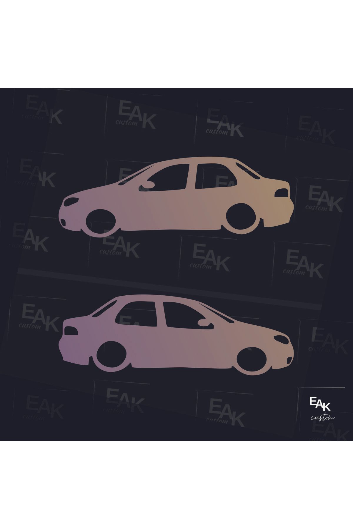 eakcustom FİAT ALBEA oto sticker (18cm x 6cm) (2ADET)