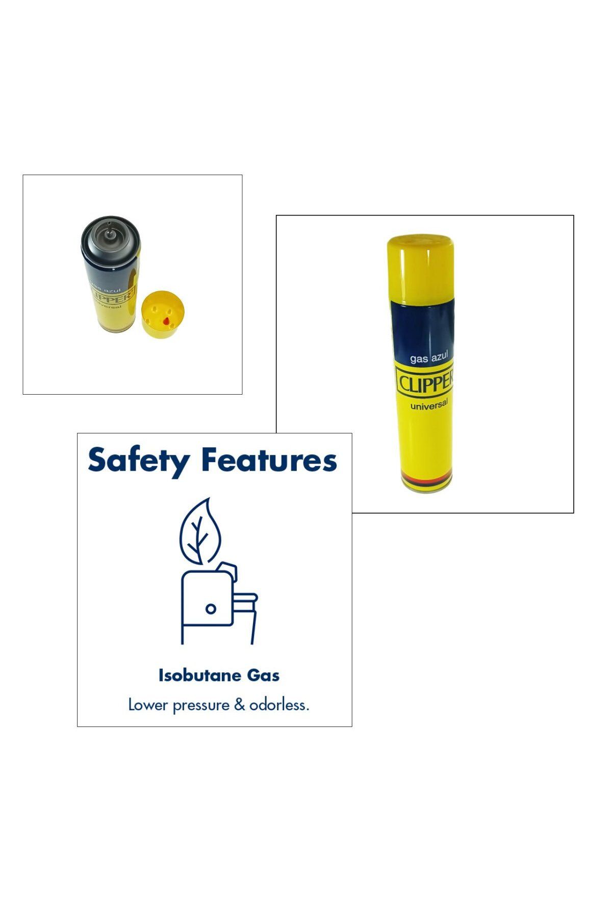 Clipper-Gas for refilling lighters, 300ml, Clipper Universal, with 5 adapters 5