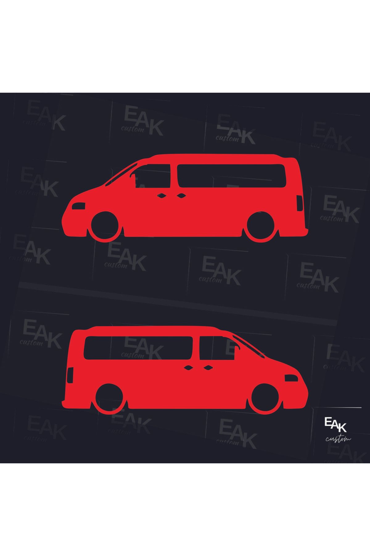 eakcustom VW CARAVELLE oto sticker (18cm x 6cm) (2ADET)