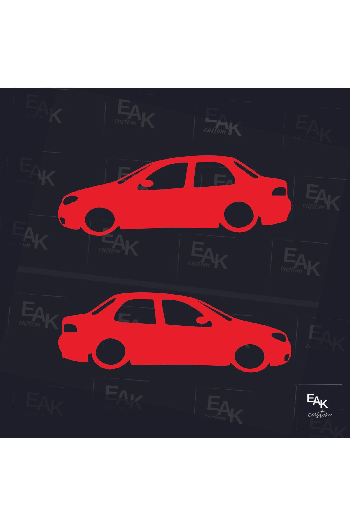 eakcustom FİAT ALBEA oto sticker (18cm x 6cm) (2ADET)
