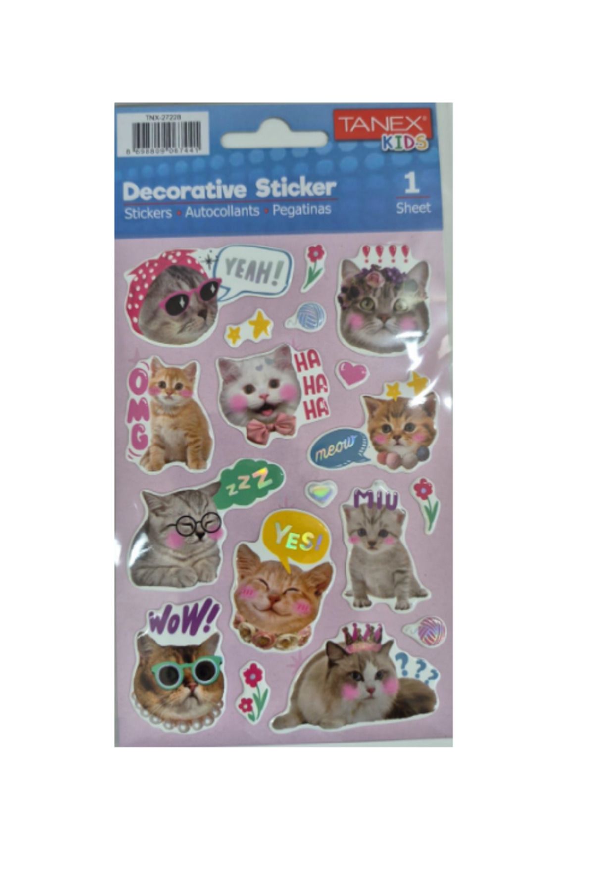 Tanex Puffy İnstagram Kedileri Serisi Stickers Tnx-27228