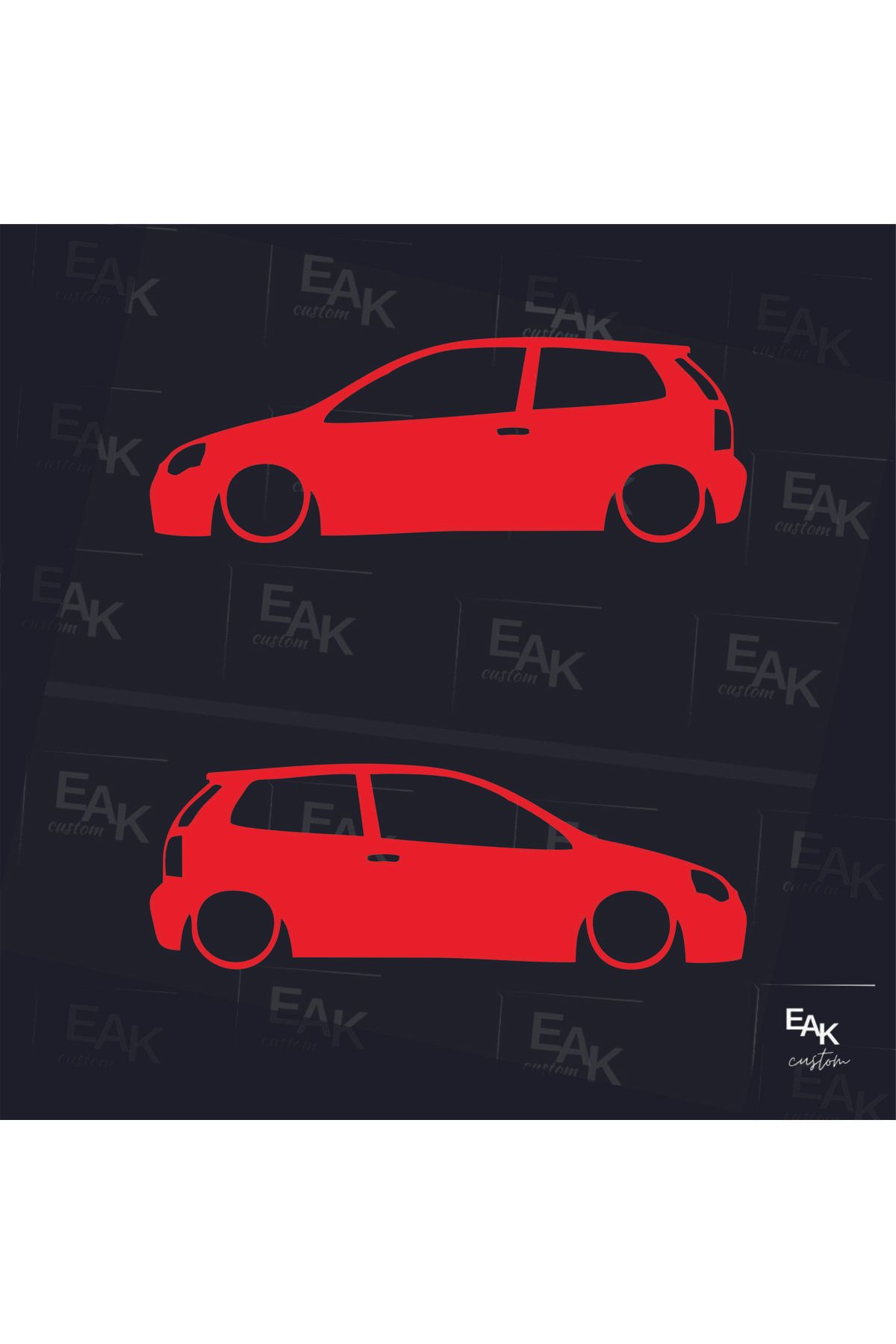 eakcustom VW POLO oto sticker (18cm x 6cm) (2ADET)
