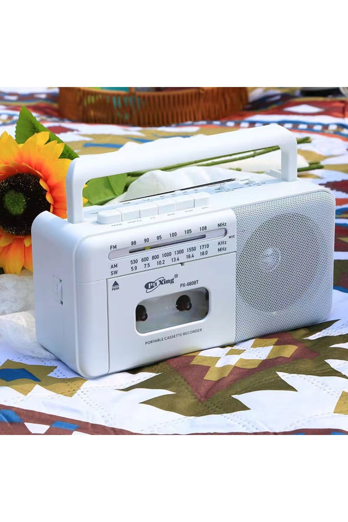 ErginGroup Taşınabilir Müzik Seti Kaset Çalar FM Radyo USB MP3 Player Bluetooth Hoparlör Retro Nostalji Radyo