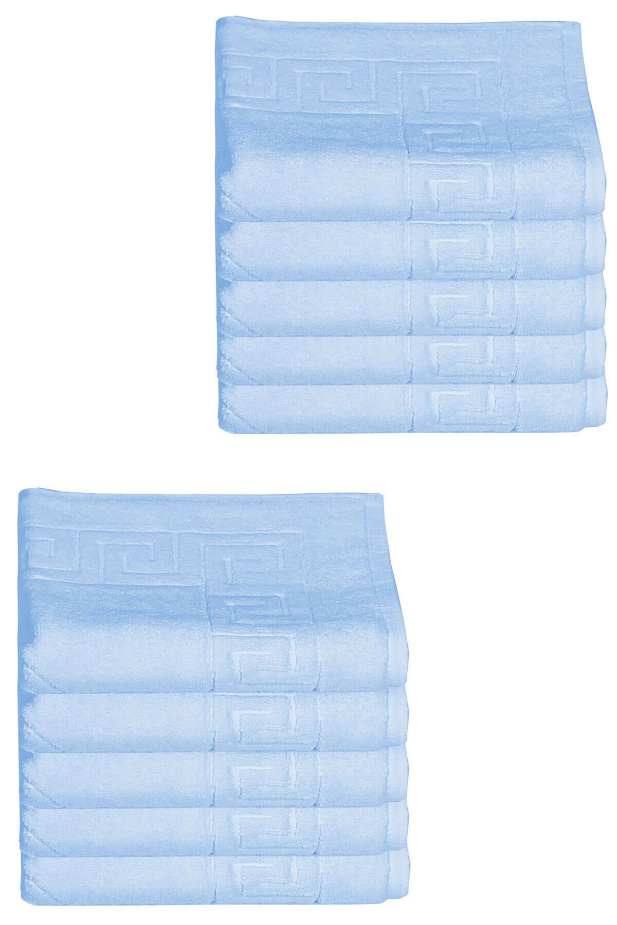 Mira Home 10 lu Otel Ayak Havlusu Bukle Ayak İzli 50x70 Cm Renkli 16/2 Avs 250 Gr