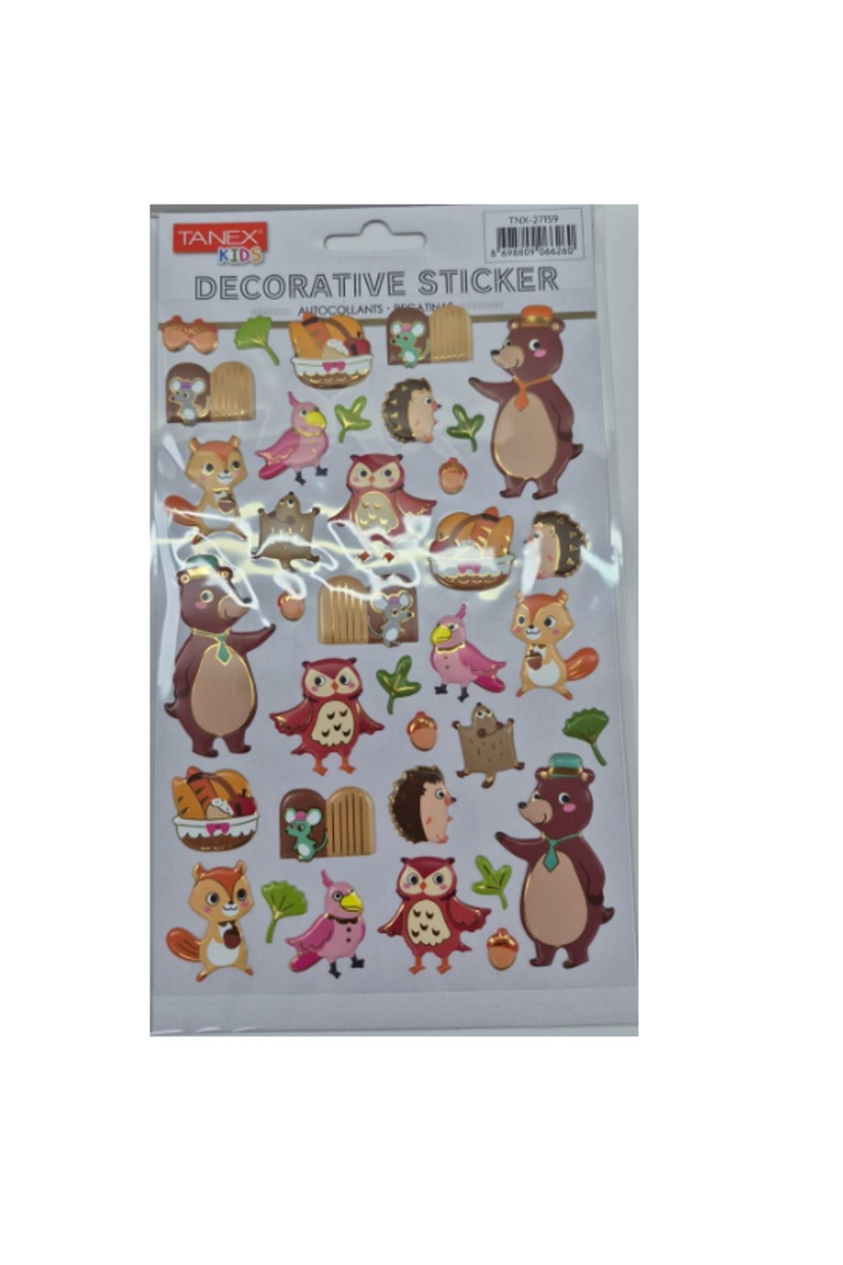 Tanex Puffy Mutlu Orman Hayvanları Serisi Stickers Tnx-27159