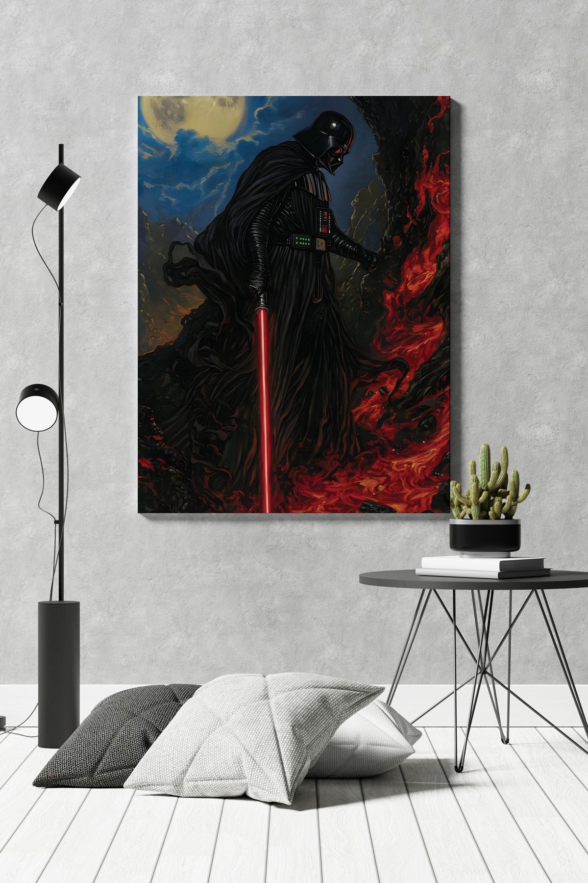 SELMIRA Işın Kılıçlı Darth Vader Kanvas Tablo