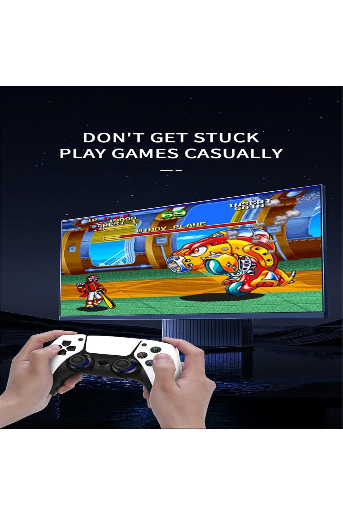 rexa-4K HD TV Game Stick Video Game Console Retro Games Wireless Handheld Game Player Gamepad 6