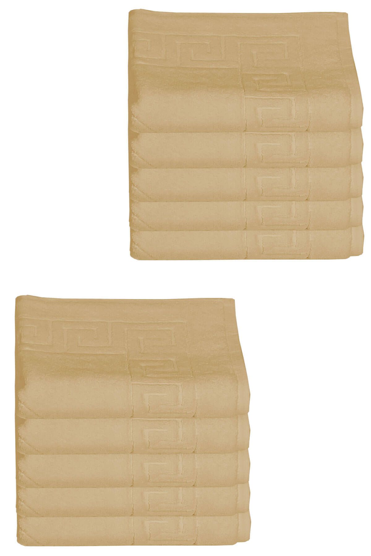 Mira Home 10 lu Otel Ayak Havlusu Bukle Ayak İzli 50x70 Cm Renkli 16/2 Avs 250 Gr
