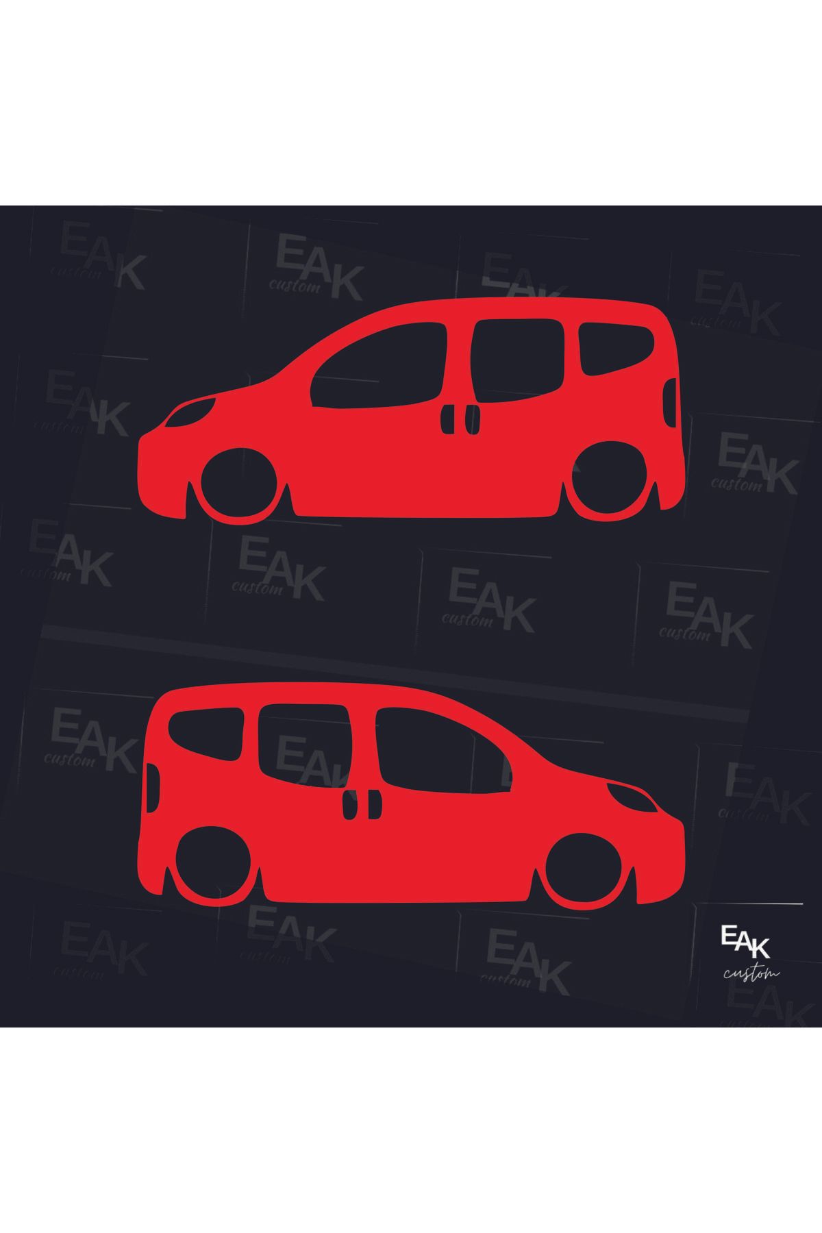 eakcustom FİAT FİORİNO oto sticker (18cm x 6cm) (2ADET)