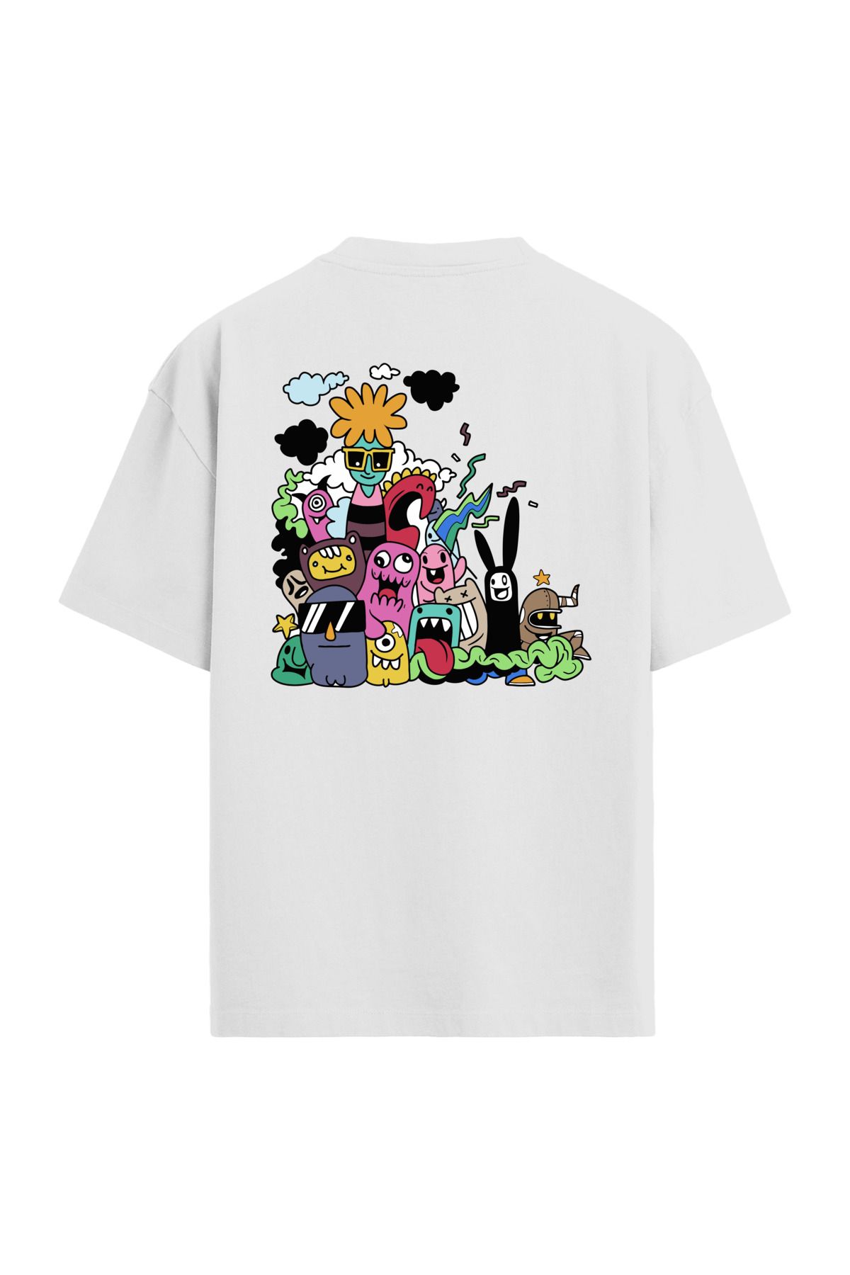 Colermi Monster Party Sırt Baskılı Oversize T-Shirt