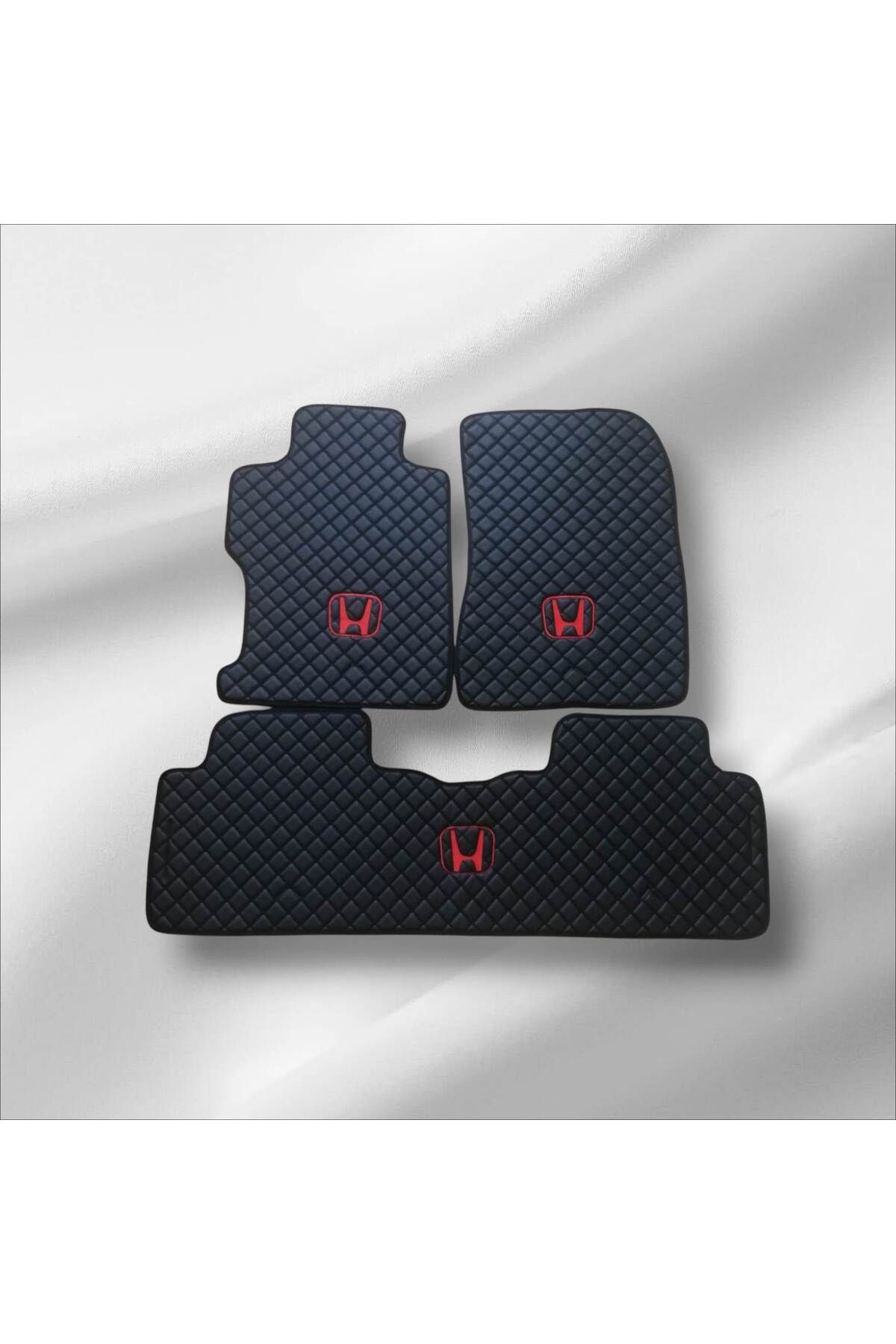 BalcıoğluSRV Honda Cıvıc FD-6 Uyumlu (2007-2012) KASA BAKLAVA DESEN DERİ KAPİTONE OTO PASPAS TAKIM SETİ