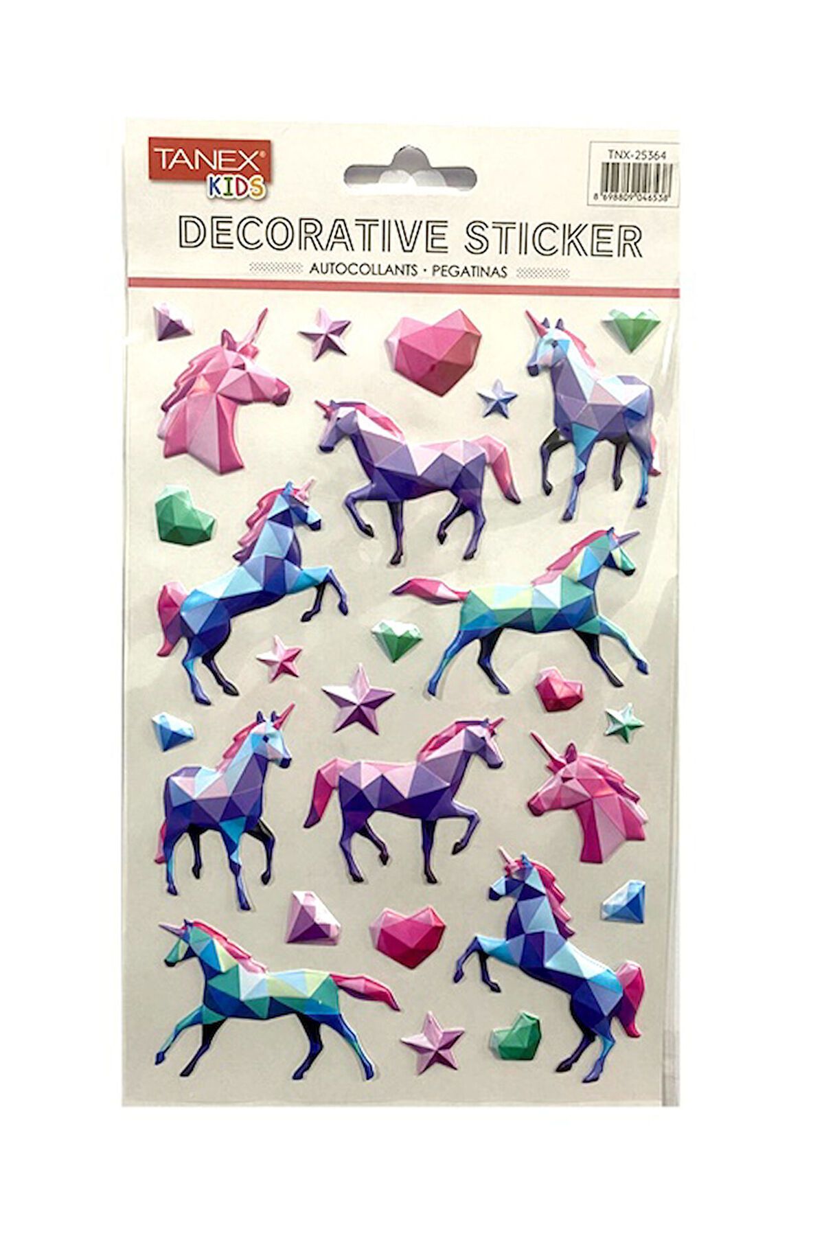 Tanex Unicorn 3-D Serisi Puffy Etiketi Stickers Tnx-25364