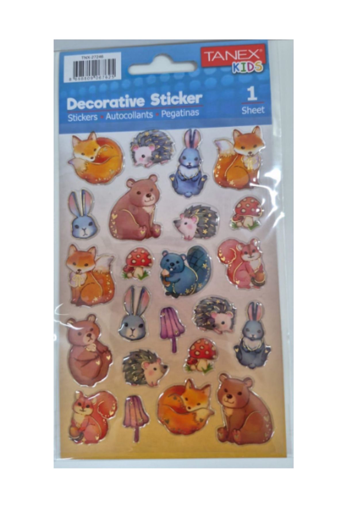 Tanex Puffy Orman Hayvanları Serisi Stickers Tnx-27246