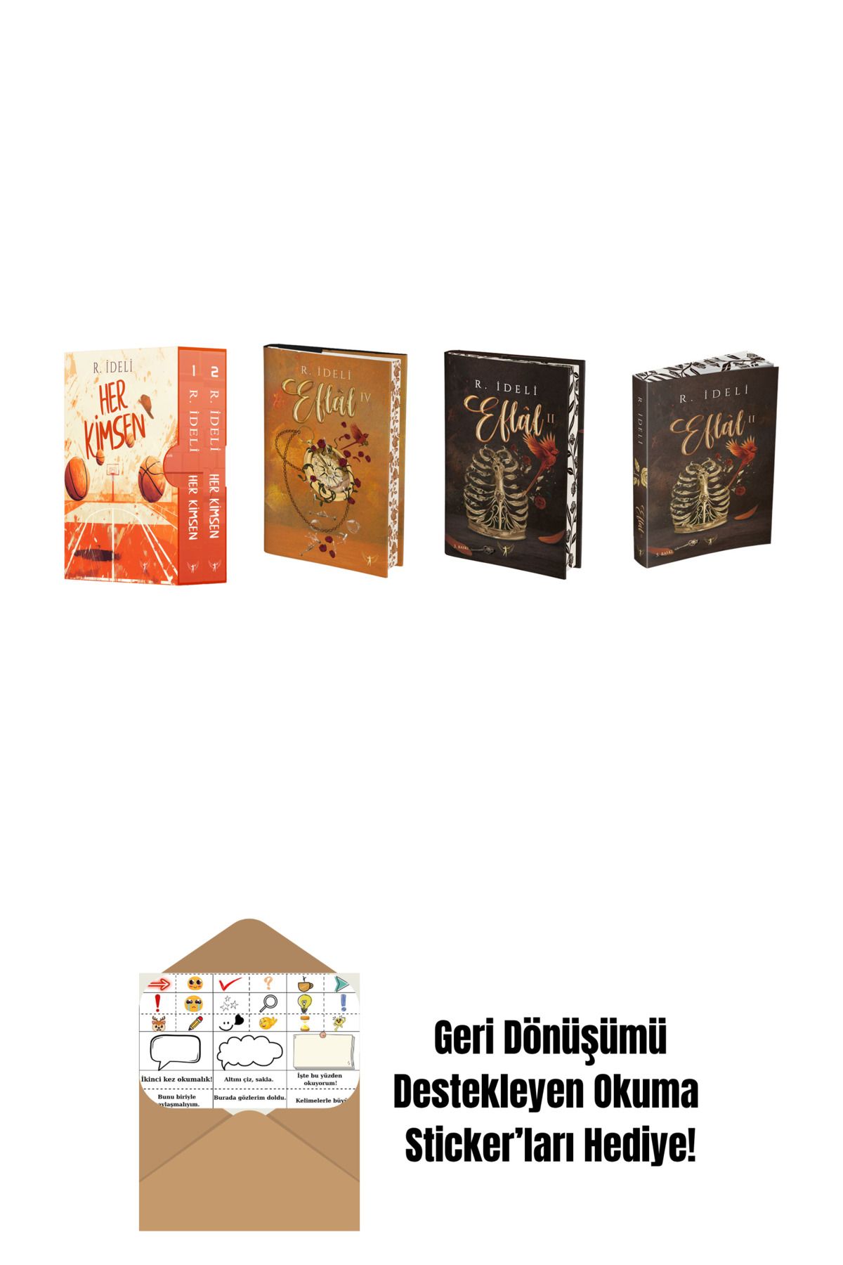 Artemis Yayınları R. İdeli 4 Kitap Set + Okuma Sticker'ları