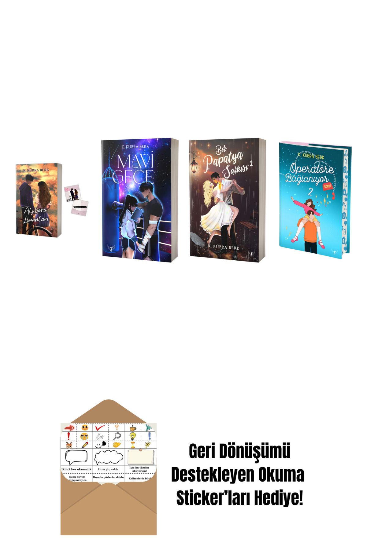 Artemis Yayınları K. Kübra Berk 4 Kitap Set + Okuma Sticker'ları