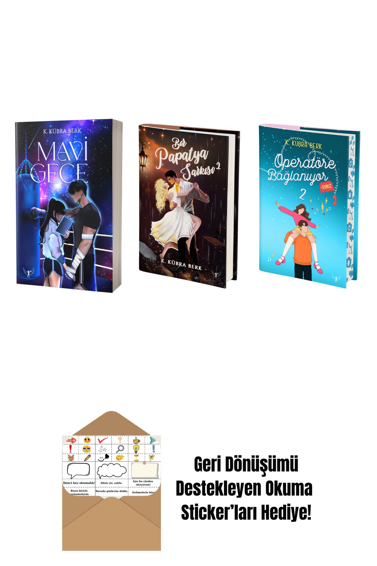 Artemis Yayınları K. Kübra Berk 3 Kitap Set + Okuma Sticker'ları