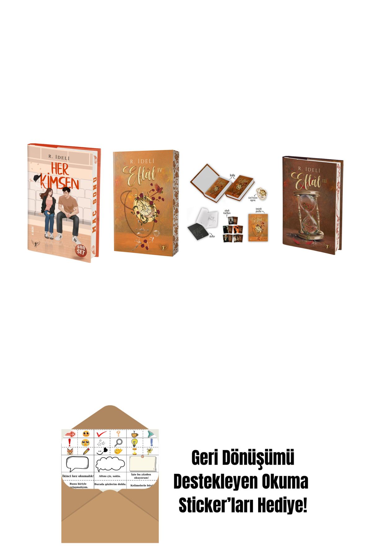 Artemis Yayınları R. İdeli 4 Kitap Set + Okuma Sticker'ları