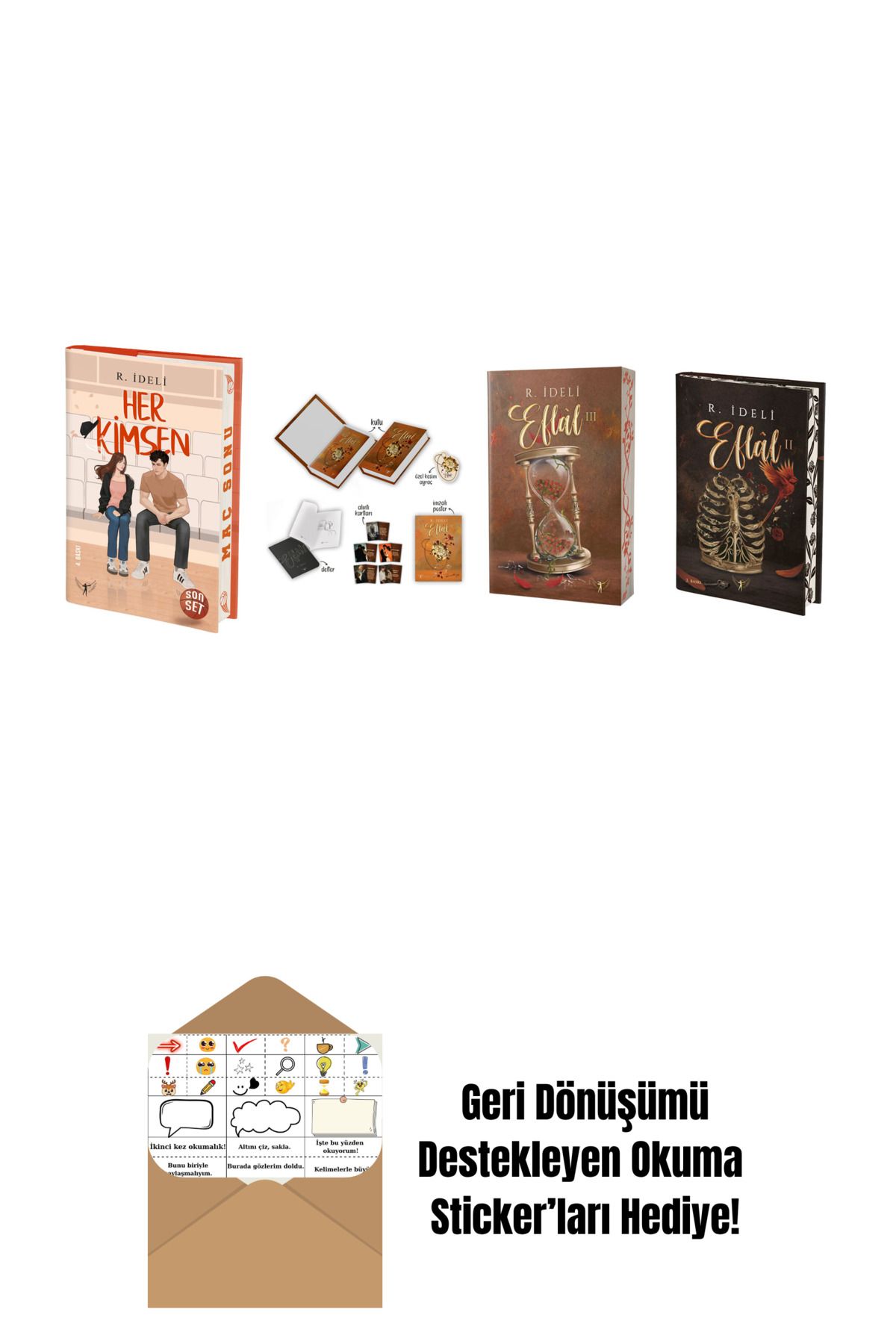 Artemis Yayınları R. İdeli 4 Kitap Set + Okuma Sticker'ları