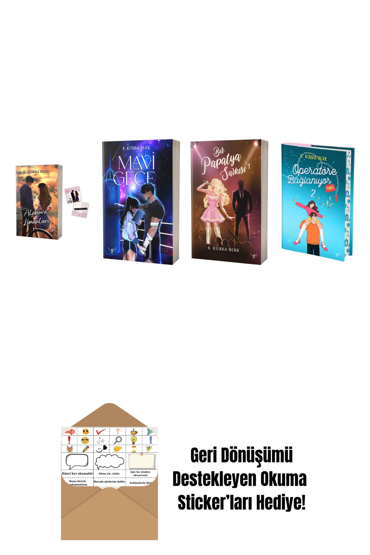 Artemis Yayınları K. Kübra Berk 4 Kitap Set + Okuma Sticker'ları