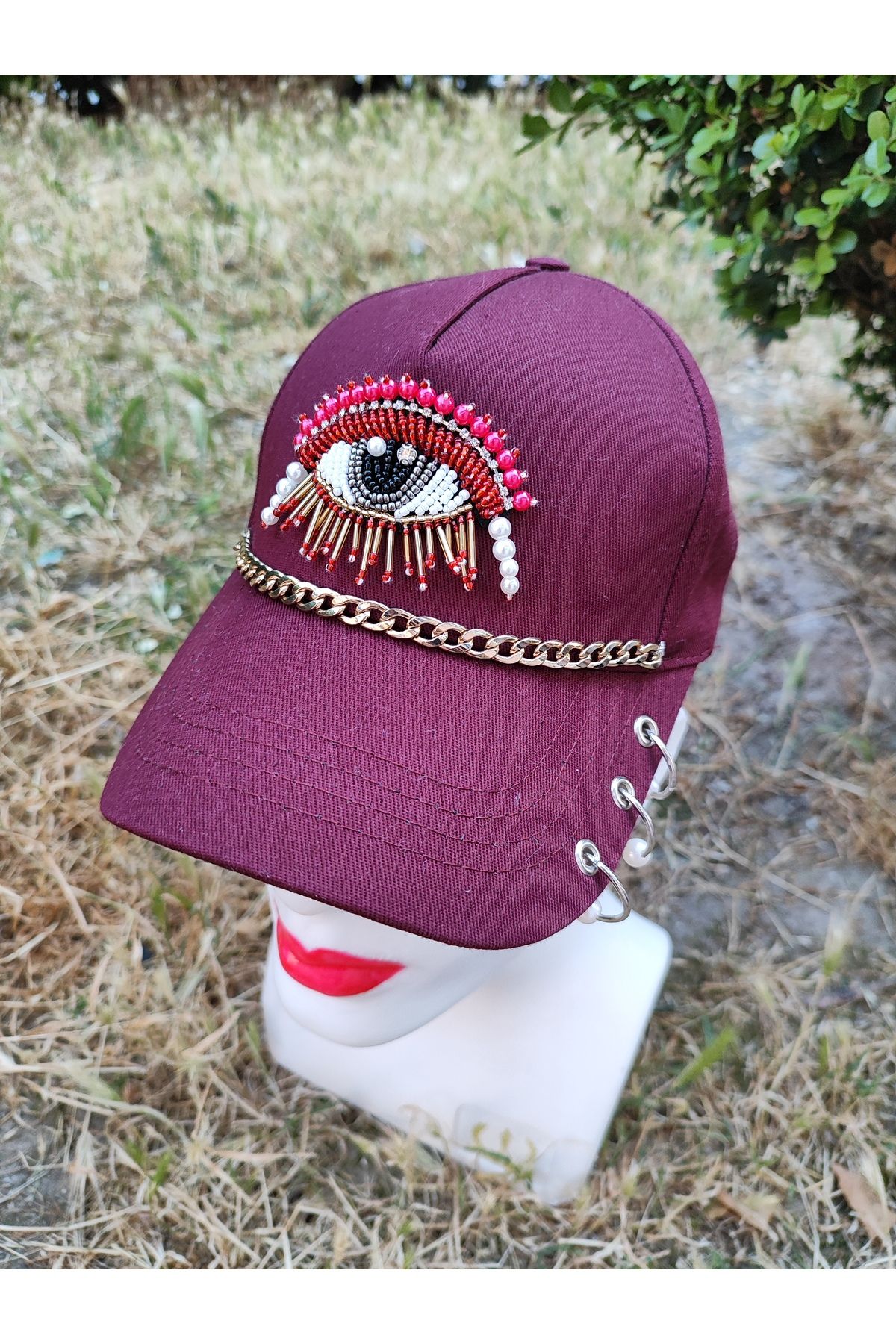 SAHRA BEACHWEAR Kadın Plaj Şapkası, Hasır Şapka, Handmade Tasarım Şapka, Yazlık Şapka , Kovboy Şapkası, Kasket